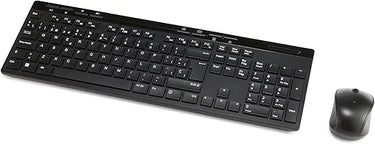 Amazon Basics Combo de Teclado y Ratón Inalámbricos de Tamaño Completo, Receptor USB de 2.4 GHz, (Teclado Español, Negro)
